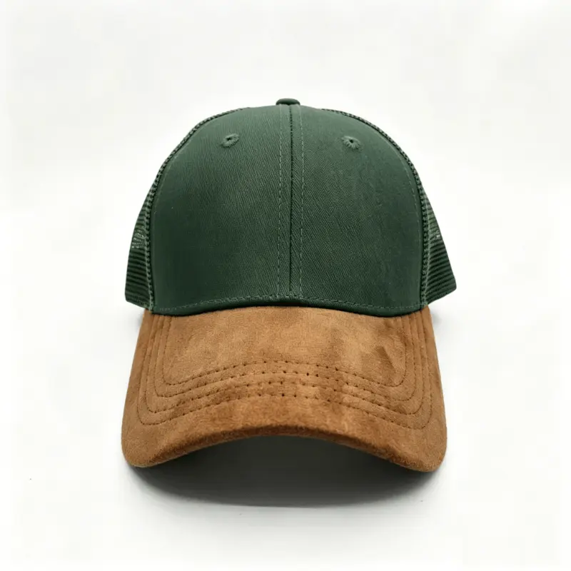Custom Stretch Suede Mesh Trucker Hat - Military Green Baseball Cap from China Suppliers & Factory for Outdoor Activities Manufacturer, Suppliers