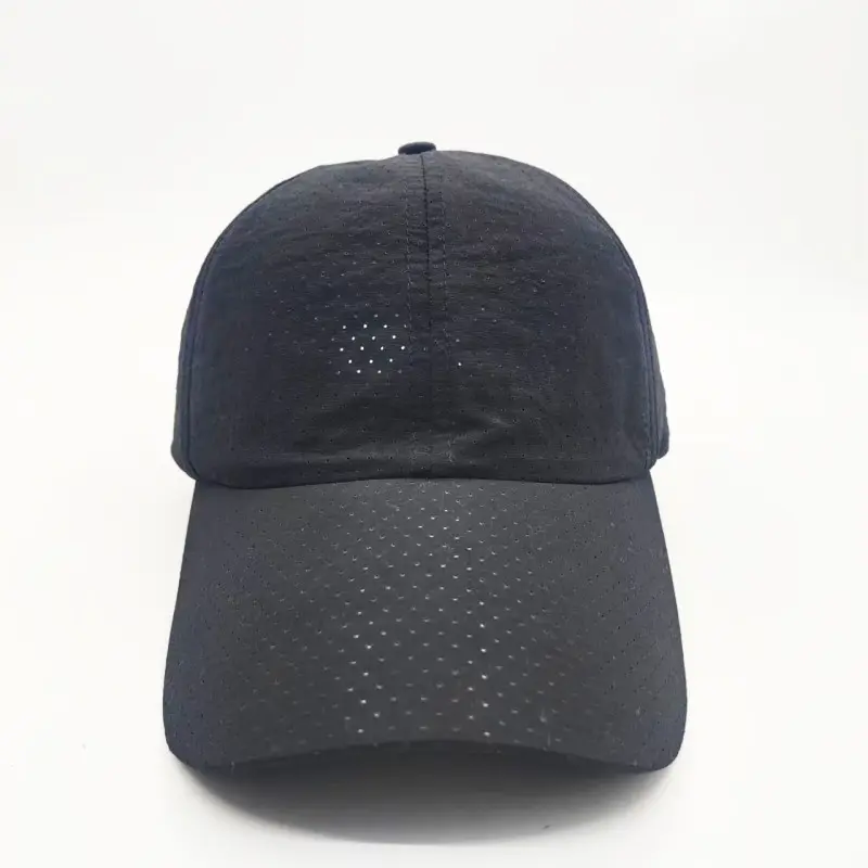 Wholesale Black Breathable Running Cap with Full Ventilation Holes – Summer Sports Hat Manufacturer, Factory