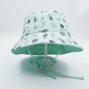 Wholesale Baby Boy Sun Hat Light Green Leaf Print
