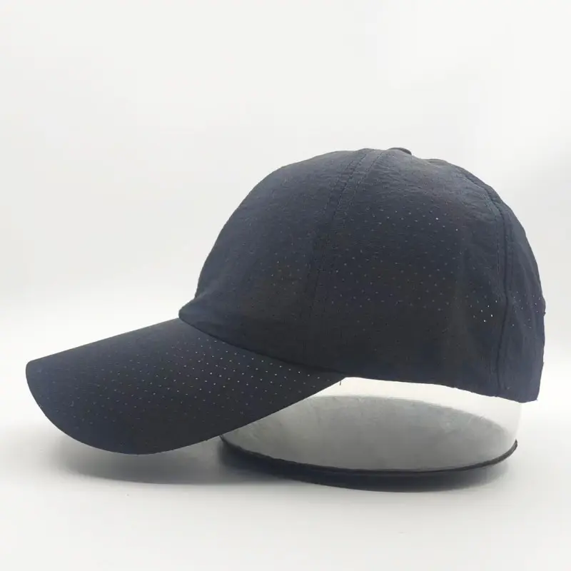 Wholesale Black Breathable Running Cap with Full Ventilation Holes – Summer Sports Hat Manufacturer, Factory