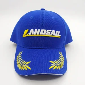 Blue Baseball Cap with 3D LANDSAIL Embroidery