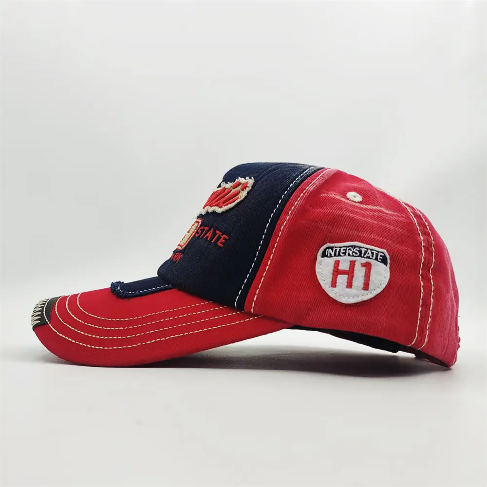 China Distressed Washed Cotton Baseball Cap with 3D Patch Embroidery Manufacturers, Supplier
