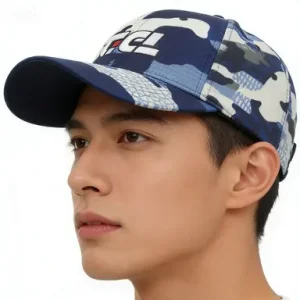 Custom Camo Fishing Hat with Long Brim