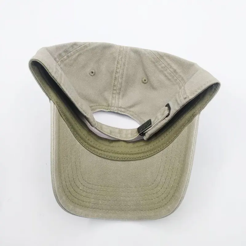 High-Quality 2026 Washed Cotton Baseball Cap with Brown Leather Patch – Vintage Style Manufacturer, Factories