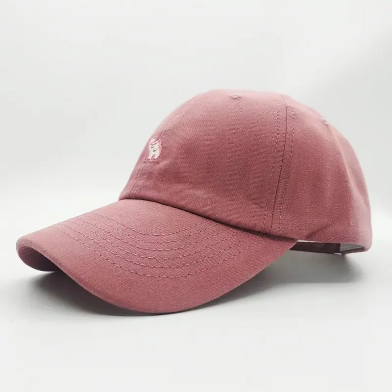 Custom Pink Cotton Baseball Cap with Cute Elephant Embroidery for Women Suppliers, Factories