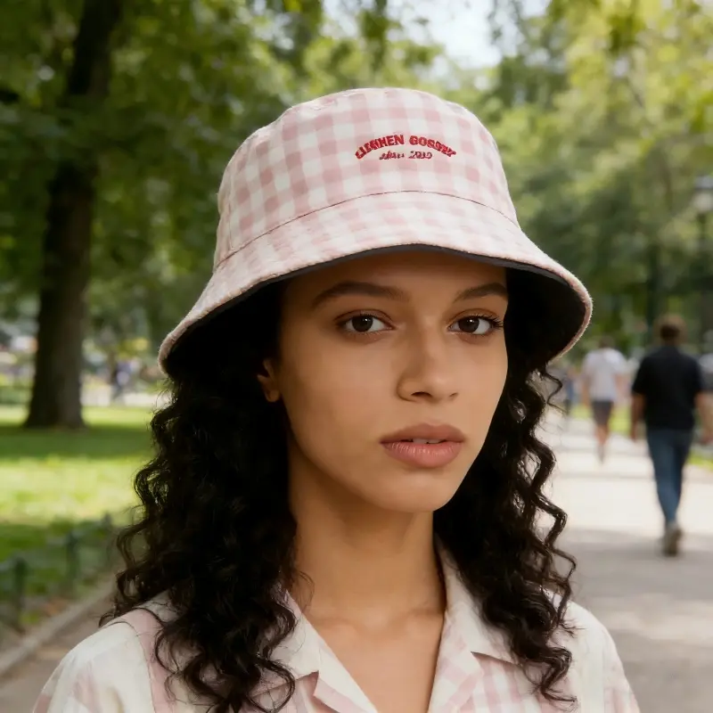 Custom Reversible Vintage Plaid Bucket Hat from China Suppliers - Stylish Spring Autumn Cap for Outdoor Wear Manufacturer, Supplier