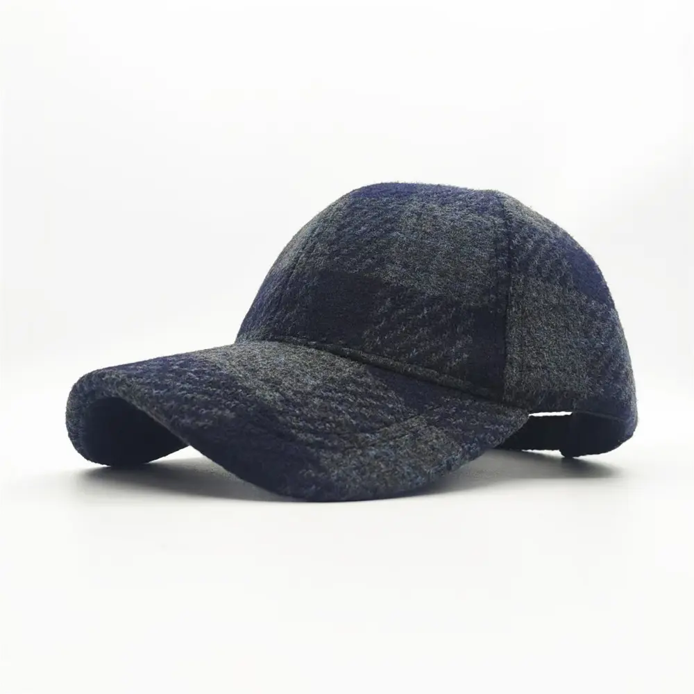 Wholesale Plaid Wool Baseball Cap for Winter - Vintage Tartan Hat for Men and Women Factories, Factory