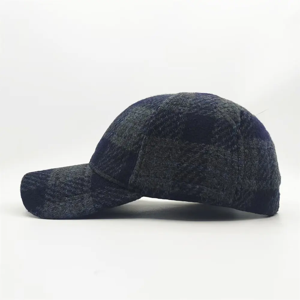 Wholesale Plaid Wool Baseball Cap for Winter - Vintage Tartan Hat for Men and Women Factories, Factory