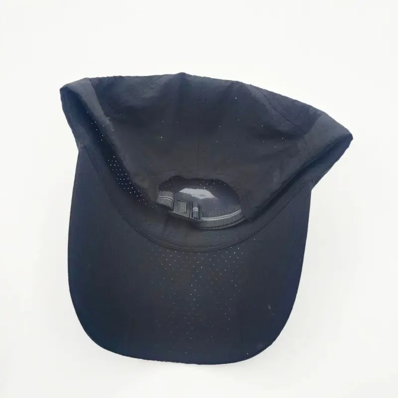 Wholesale Black Breathable Running Cap with Full Ventilation Holes – Summer Sports Hat Manufacturer, Factory