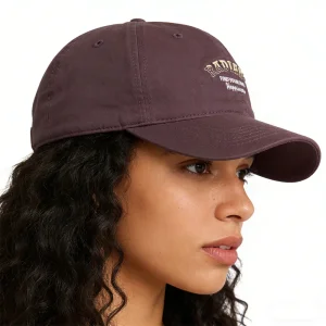 Custom Purple Baseball Cap with Embroidery