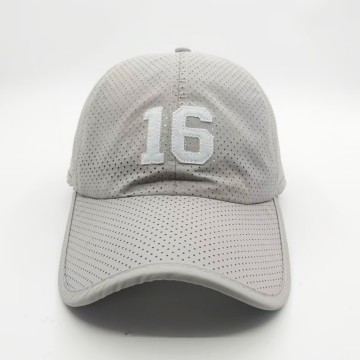 Light Grey Breathable Baseball Cap with Custom Patch — Sports Hat