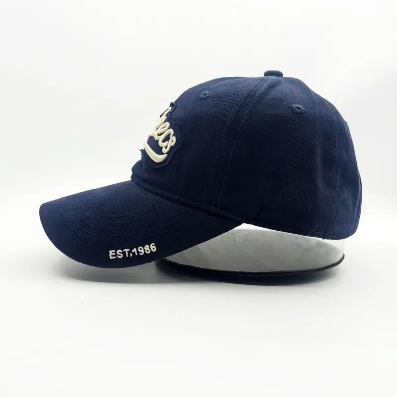 High-Quality Vintage Navy Cotton Baseball Cap with 3D Yankecs Embroidery Supplier, Factories