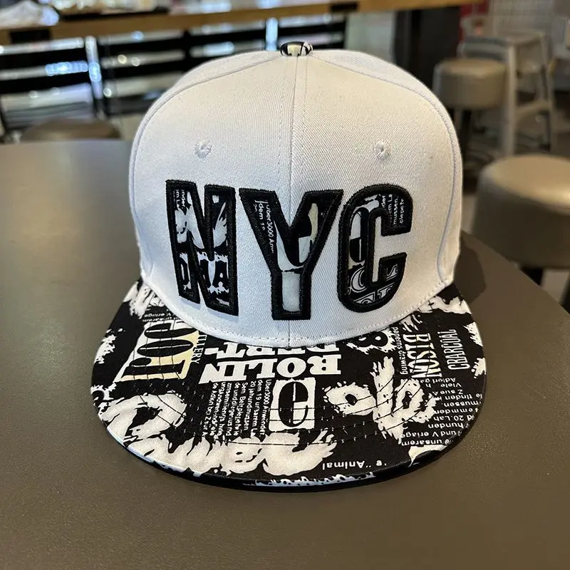 Custom New York Flat Bill Hip Hop Cap - NYC Embroidered Snapback Hat Manufacturer, Supplier
