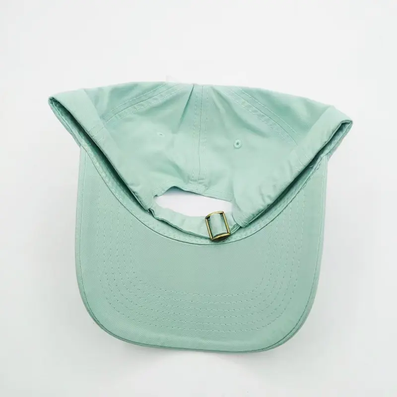China Mint Green Baseball Cap with Pink Script Embroidery – Cute Women’s Summer Hat Manufacturers, Factories