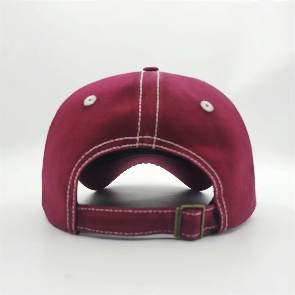 High-Quality Vintage Distressed Baseball Cap with Leather Patch & Embroidery Manufacturer, Factory