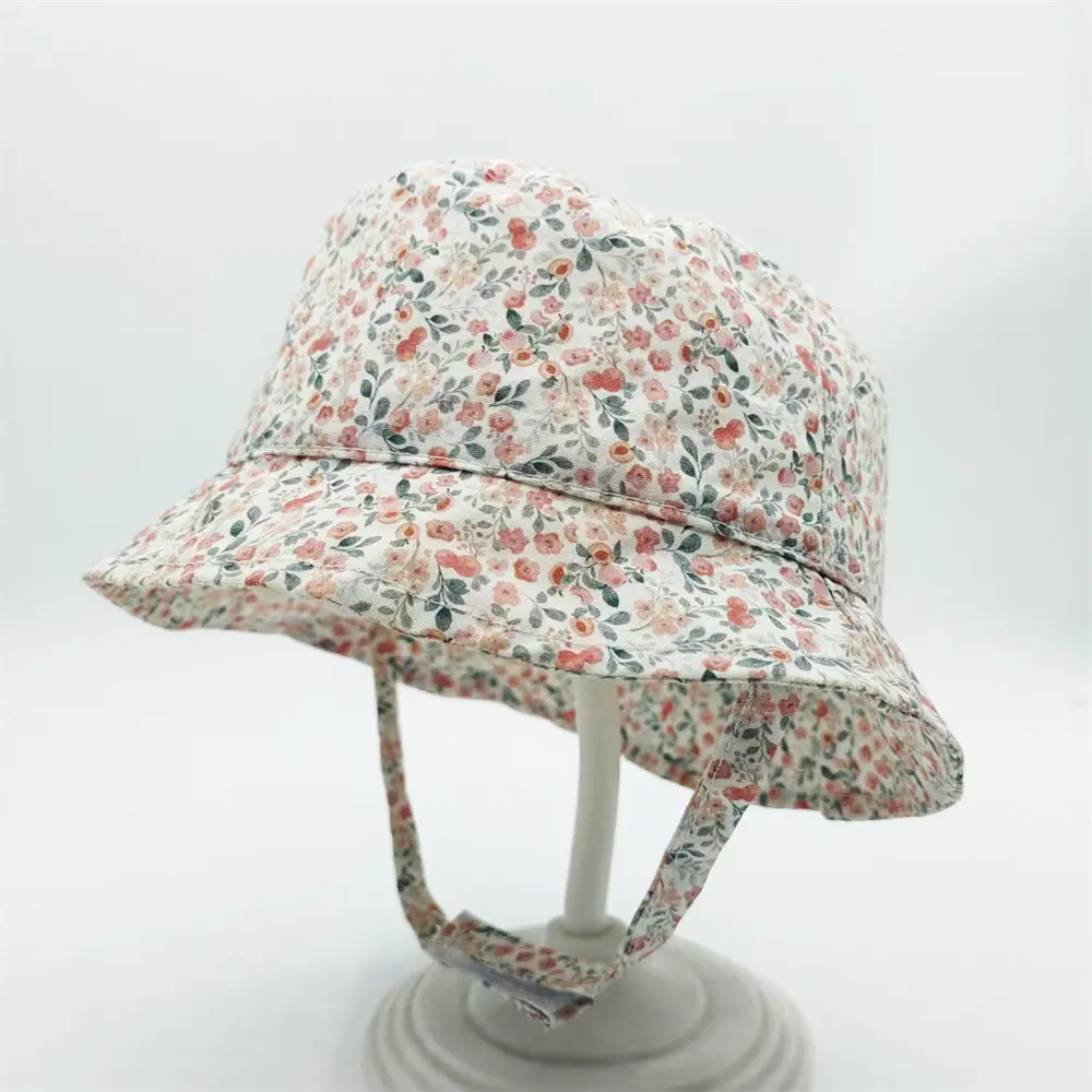 Wholesale Floral Baby Sun Hat - Adjustable Cotton Fisherman Cap for Infants & Toddlers Manufacturer, Factories