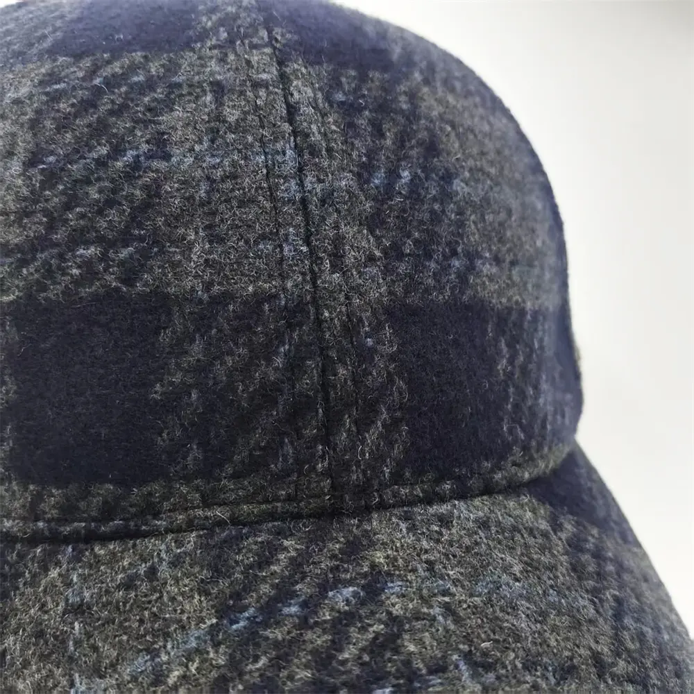 Wholesale Plaid Wool Baseball Cap for Winter - Vintage Tartan Hat for Men and Women Factories, Factory