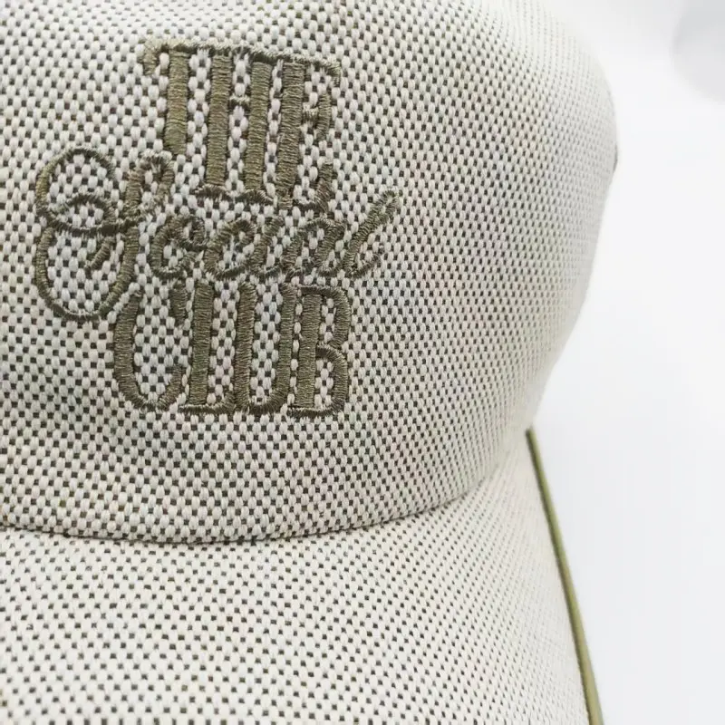 High-Quality Cream Mesh Baseball Cap with Vintage “THE SOCIAL CLUB” Embroidery Supplier, Suppliers