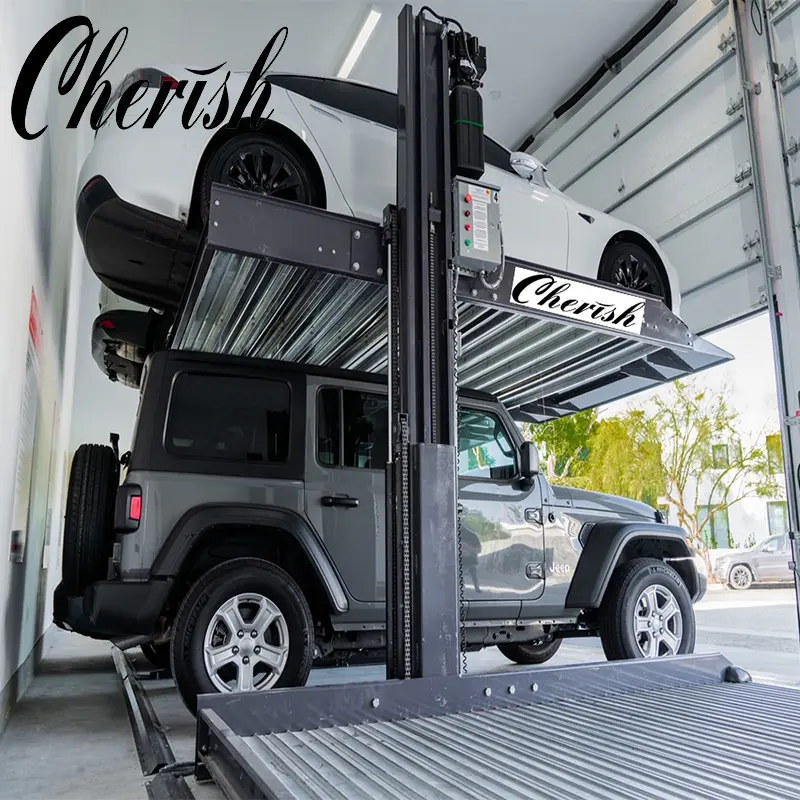 High-Quality Hydraulic 2 Level Car Stacker for Parking Lot Manufacturers, Manufacturer