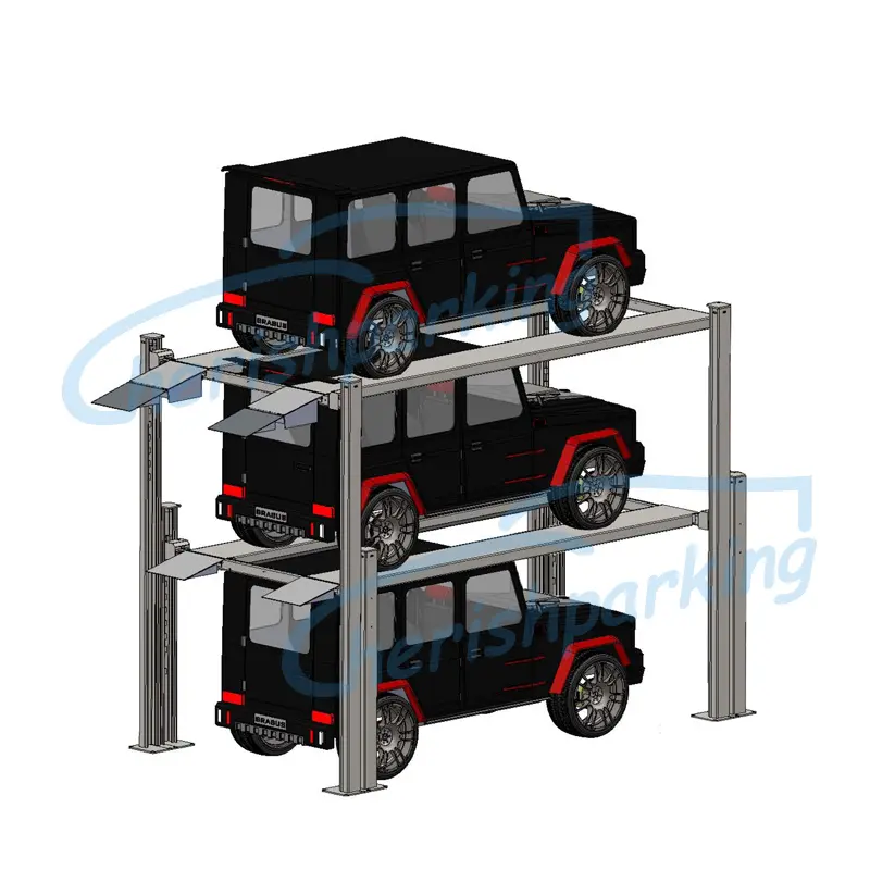 High-Quality Triple Level Four Post Parking Lifts Car Stacker Product, Products