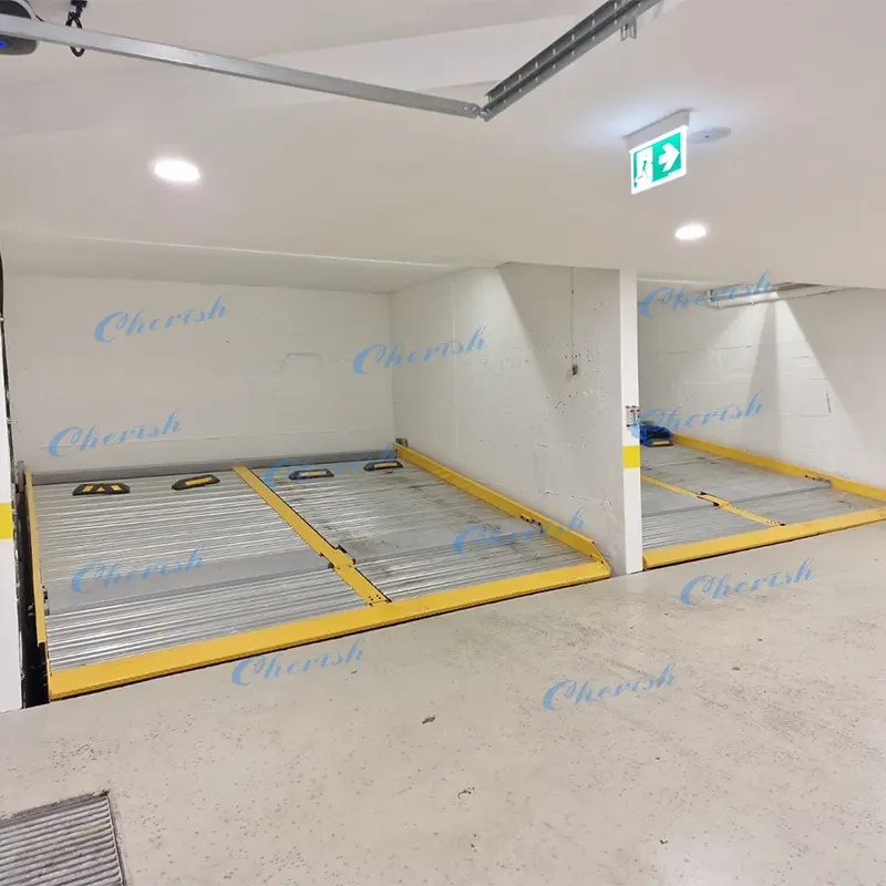 High-Quality Double Deck 4 Post Car Lift Underground Parking Lift Factory, Product