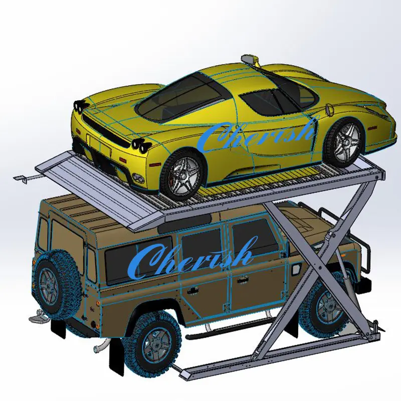 CE Certification Hydraulic Scissor Parking Lift Auto Car Stacker Factories, Factory