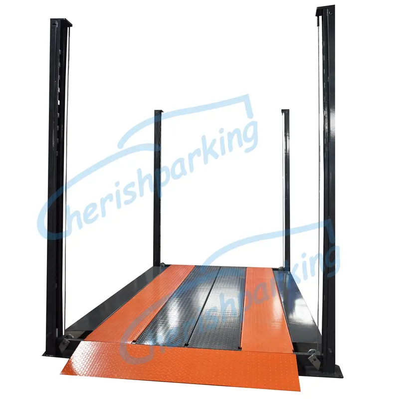 High-Quality 2 Cars Four Post Parking Lift Double Car Stacker Manufacturers, Product