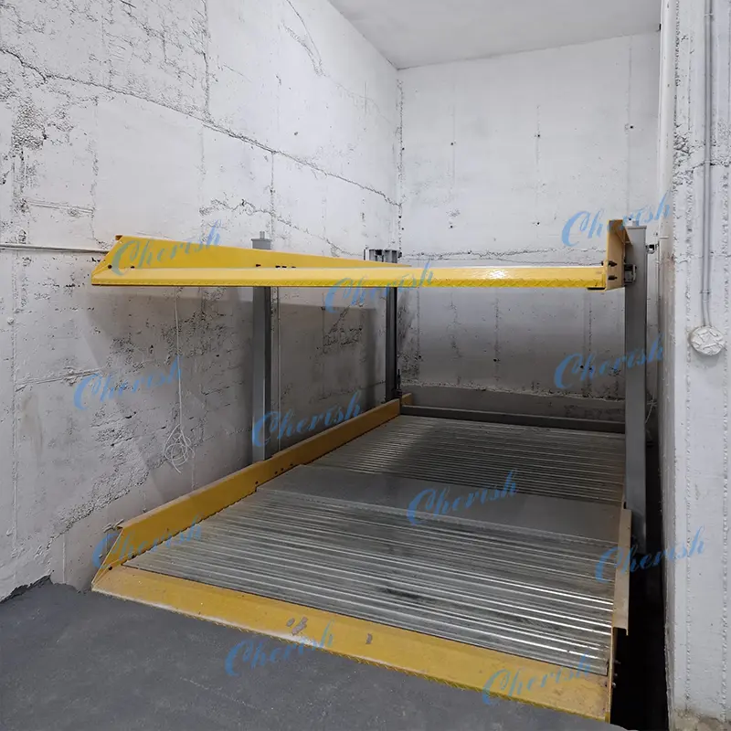High-Quality Double Deck 4 Post Car Lift Underground Parking Lift Factory, Product