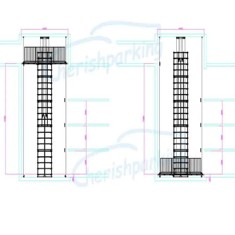 customized car elevator drawing