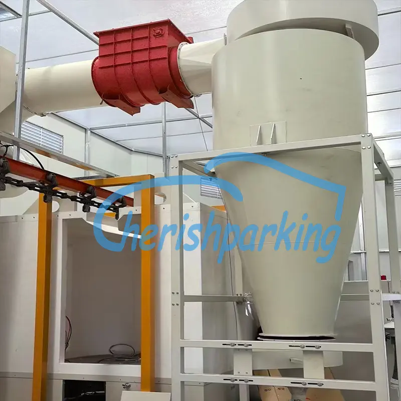 CE Certification Electrostatic Coating Machine Big Cyclone Secondary Recovery PP Powder Spraying Room Stainless Steel Metal Coating Machinery Manufacturers, Manufacturer