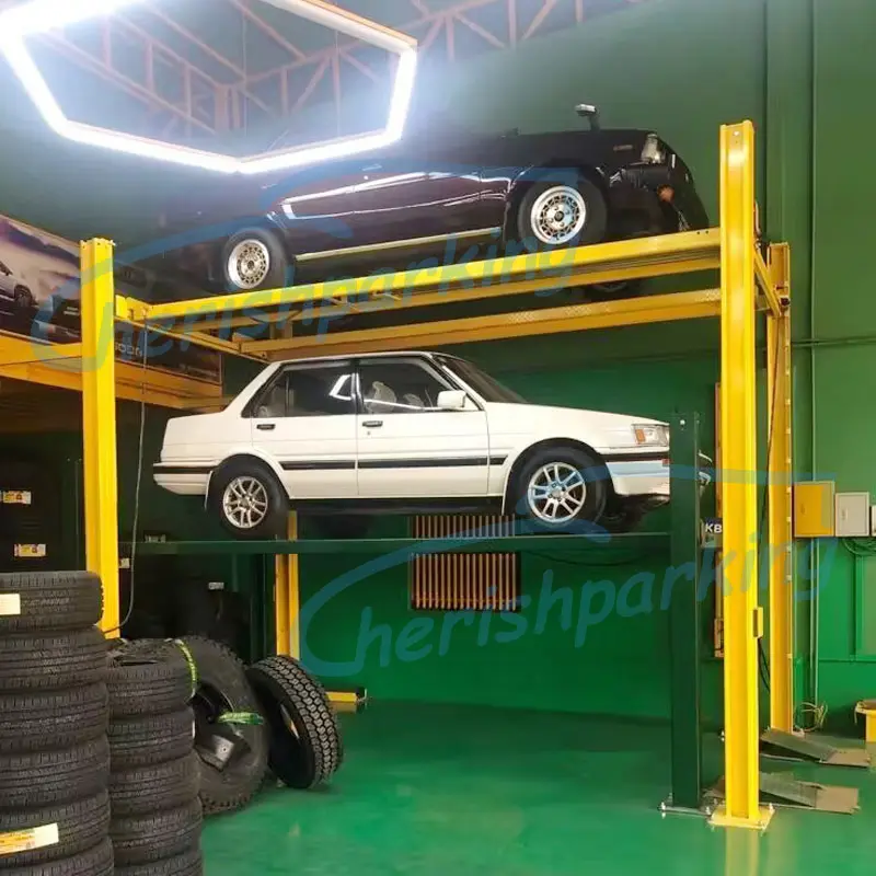 3 Cars Four Post Parking Lift Features