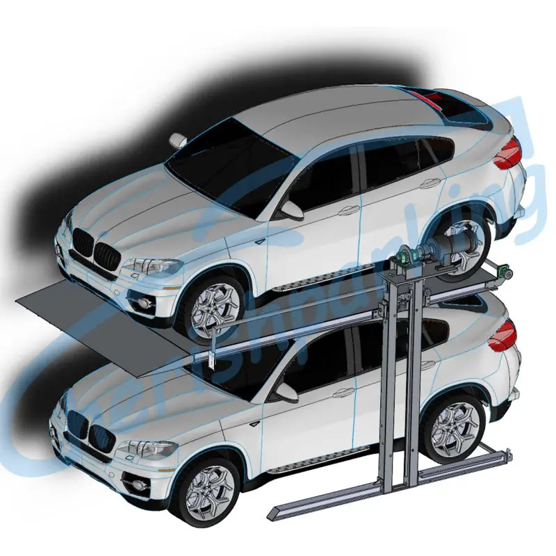 High-Quality Motor Drive Two Post Parking Lift Double Level Car Stacker Manufacturer, Factory