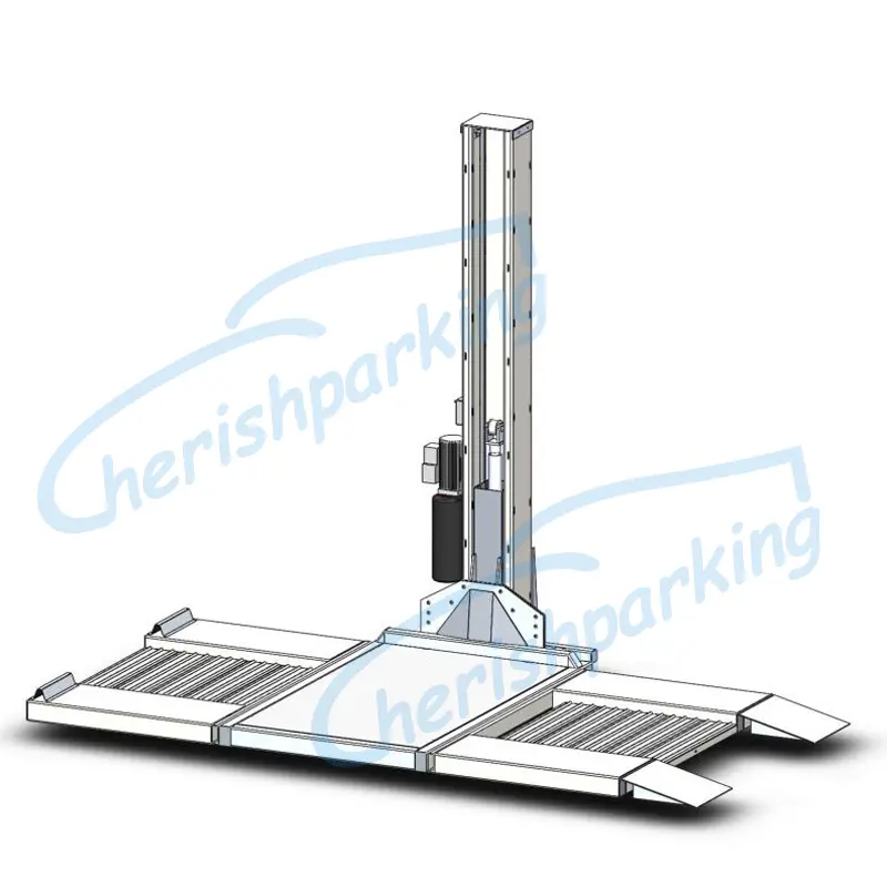 Single Post Parking Lift Feature