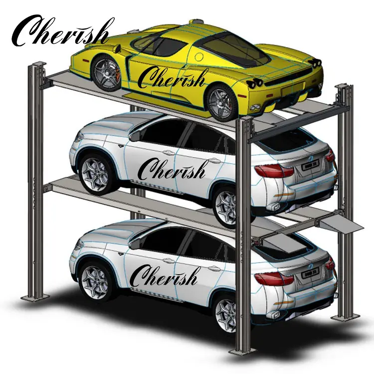 CE Certification Hydraulic Triple Level Stacker Triple Car Parking Lift Manufacturers, Products