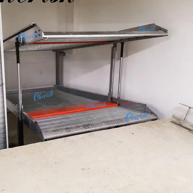 High-Quality Double Deck 4 Post Car Lift Underground Parking Lift Factory, Product