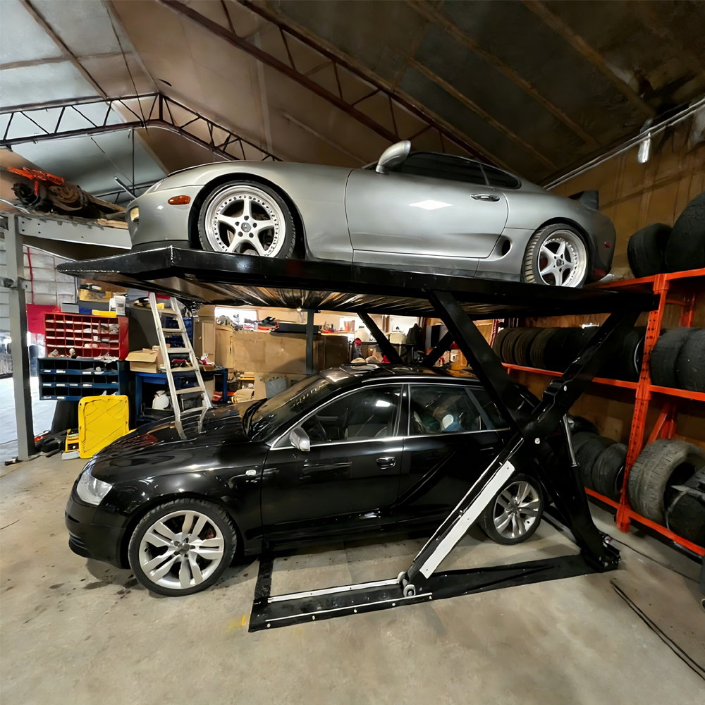 Scissor Double Car Parking Lift hydraulic mechanism