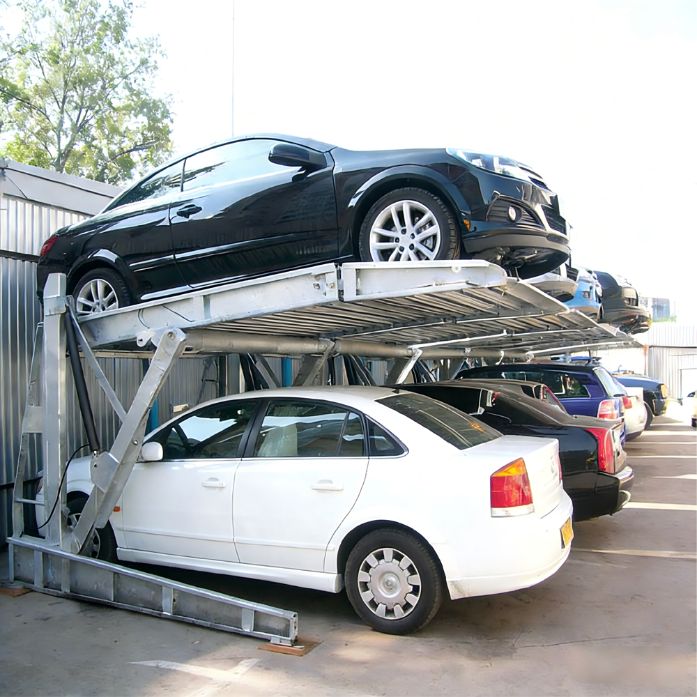 Double Level Tilting Car Parking Lift for low ceiling spaces