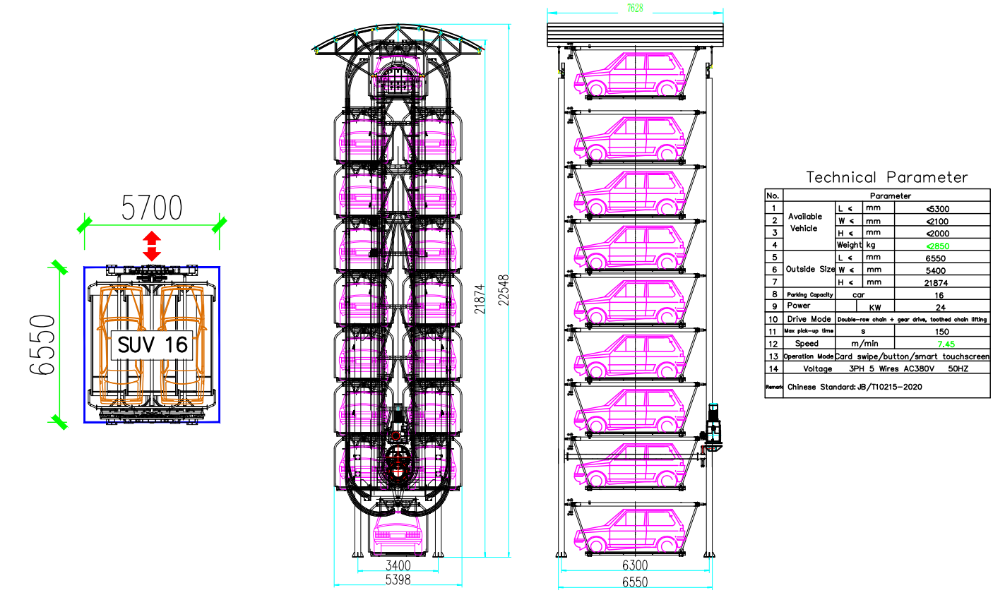 Smart car parking system drawing 2