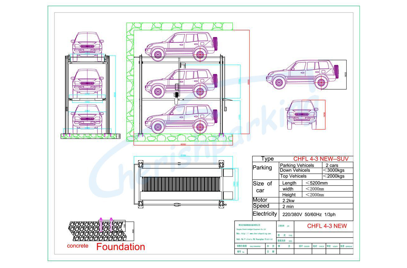 smart car parking system specification drawing 2