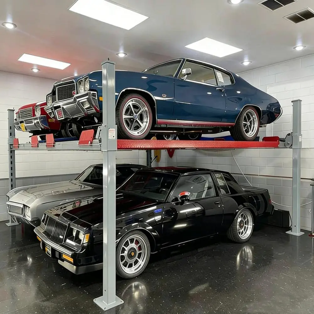 High-Quality 4 Cars Double Level Four Post Parking Lift Manufacturer, Product