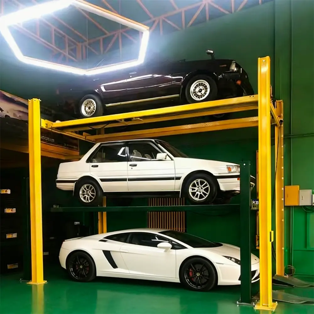 CE Certification 3 Cars Four Post Parking Lift Factory, Product