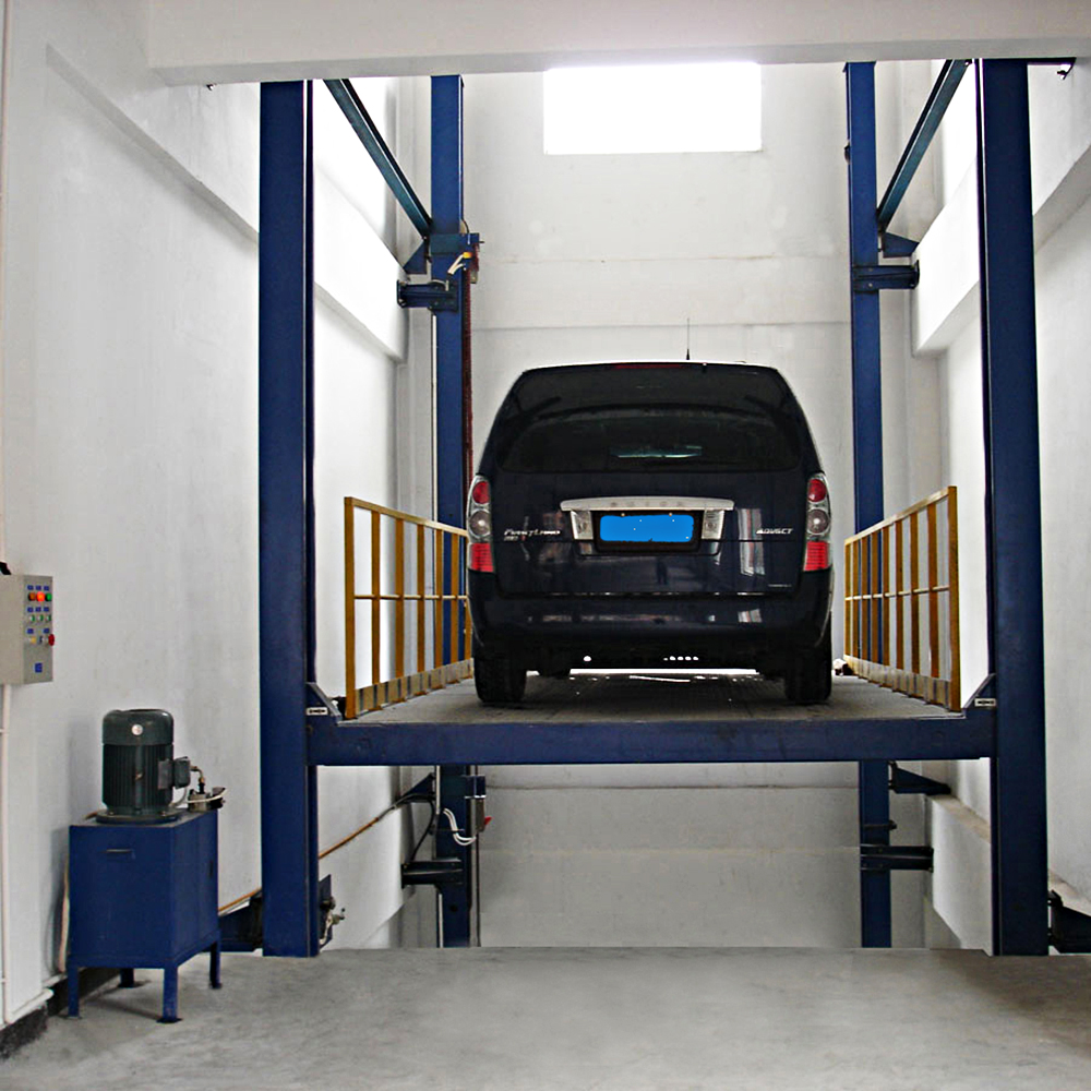 Hydraulic Four Post Car Lift Floor to Floor Transfer Hoist (1)