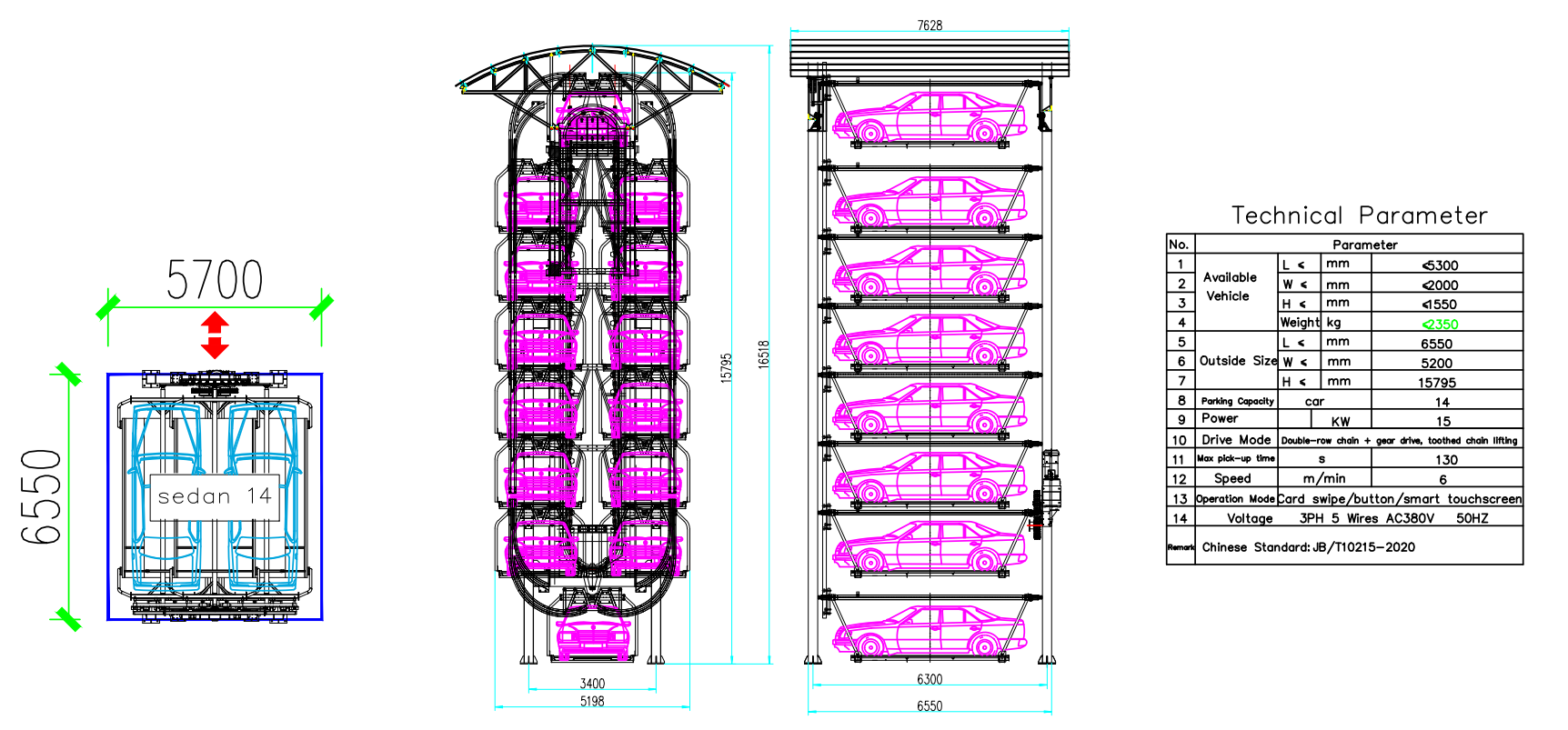 Smart car parking system drawing 1