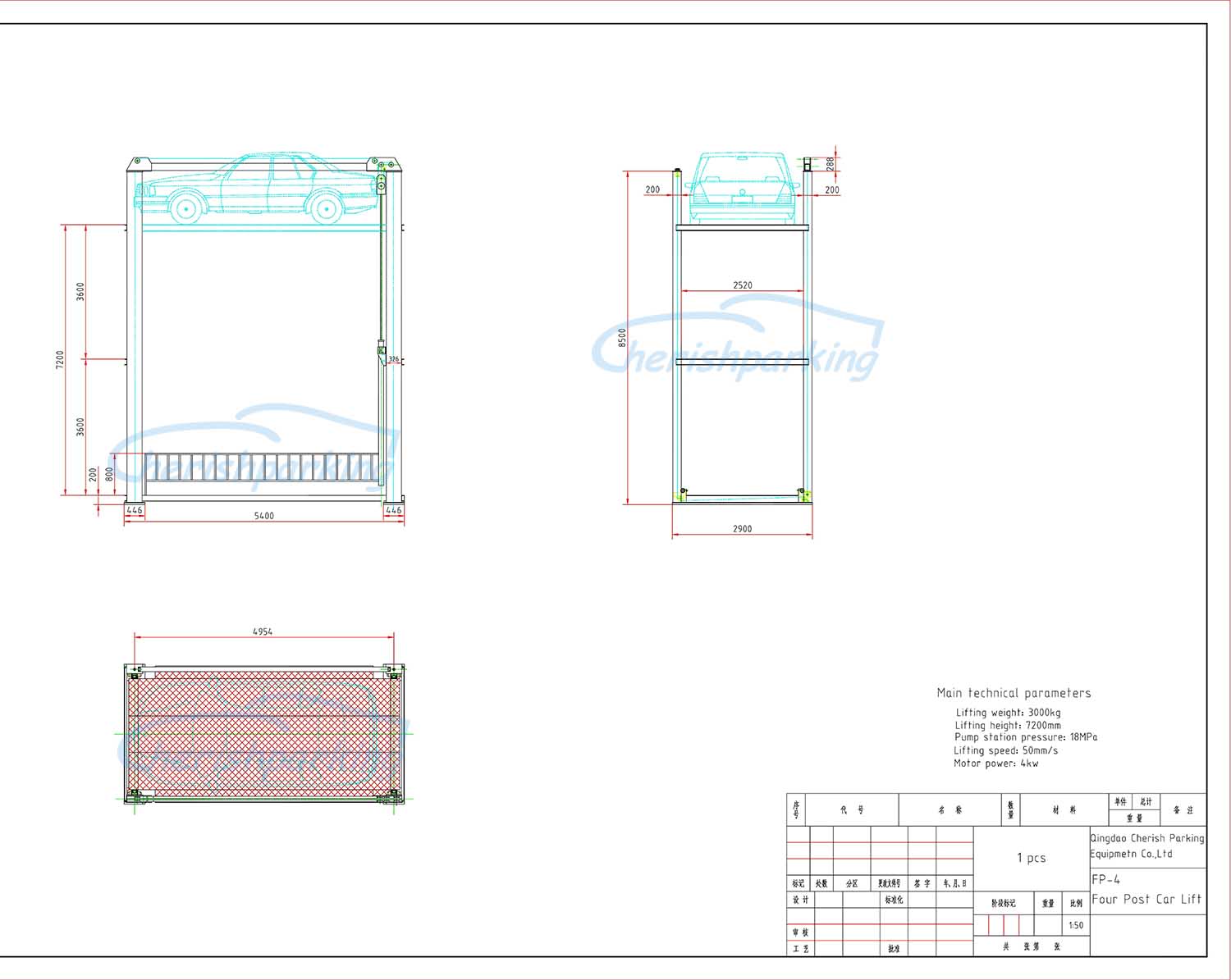 FP-4 Structural Design Layout Drawing