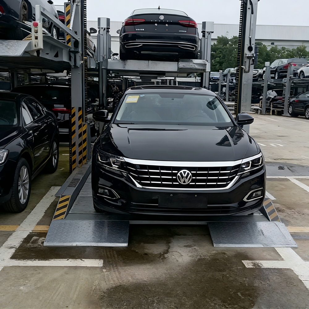 Two Post Motor Drive Parking Lift space-saving design