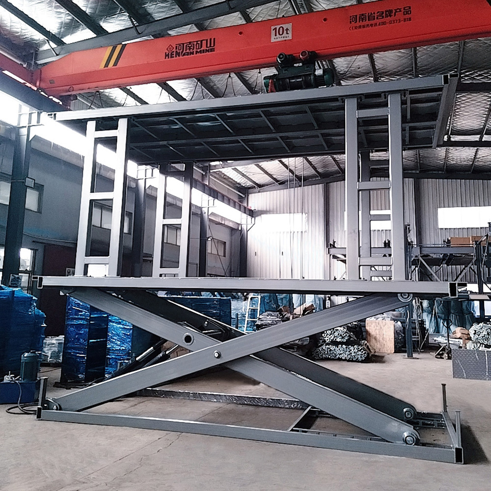 Hydraulic Double Deck Invisible Scissor Car Elevator for villas