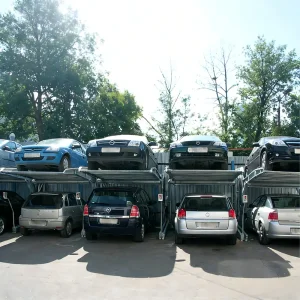 CE Certification Platform With Angle Two Post Car Parking Stacker Manufacturers, Manufacturer