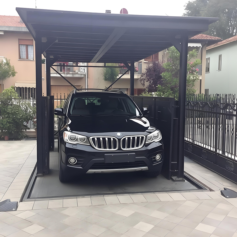Hydraulic Double Deck Invisible Scissor Car Elevator Case (4)