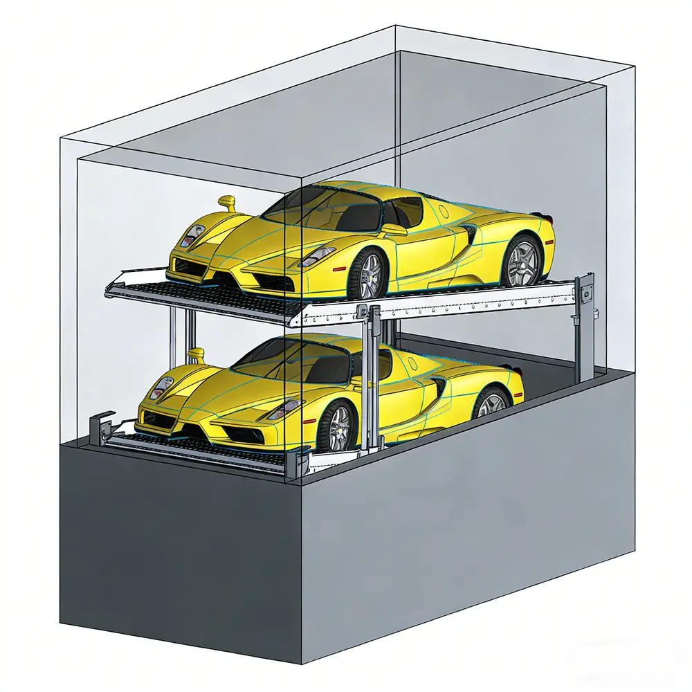 CE Certification Basement Hydraulic Underground Tilting Car Parking Stacker Auto Elevator Pit Vehicle Lift Factories, Products