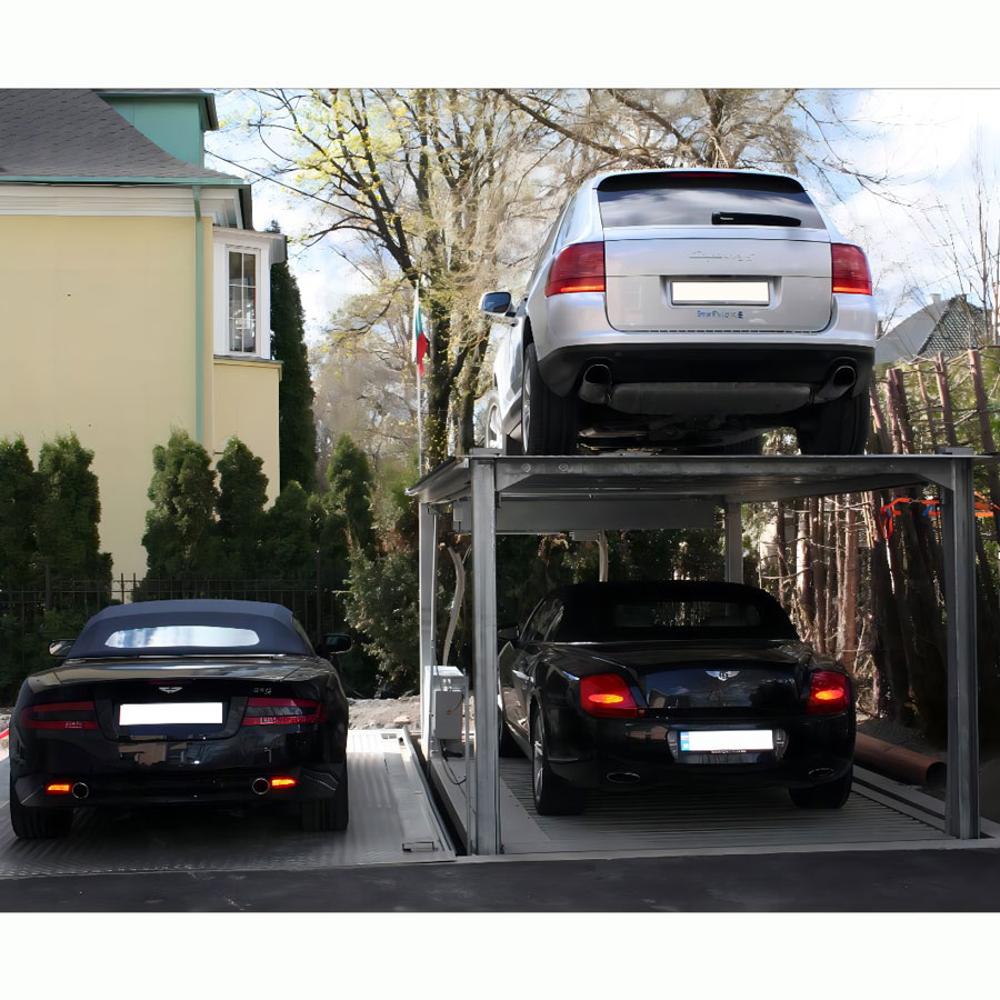 Hydraulic Double Deck Invisible Scissor Car Elevator Case (1)